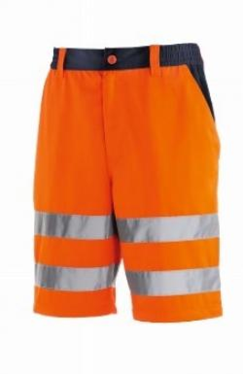 BIG-TEXXOR-Warnschutz, Warn-Shorts, Erie, leuchtorange/navy