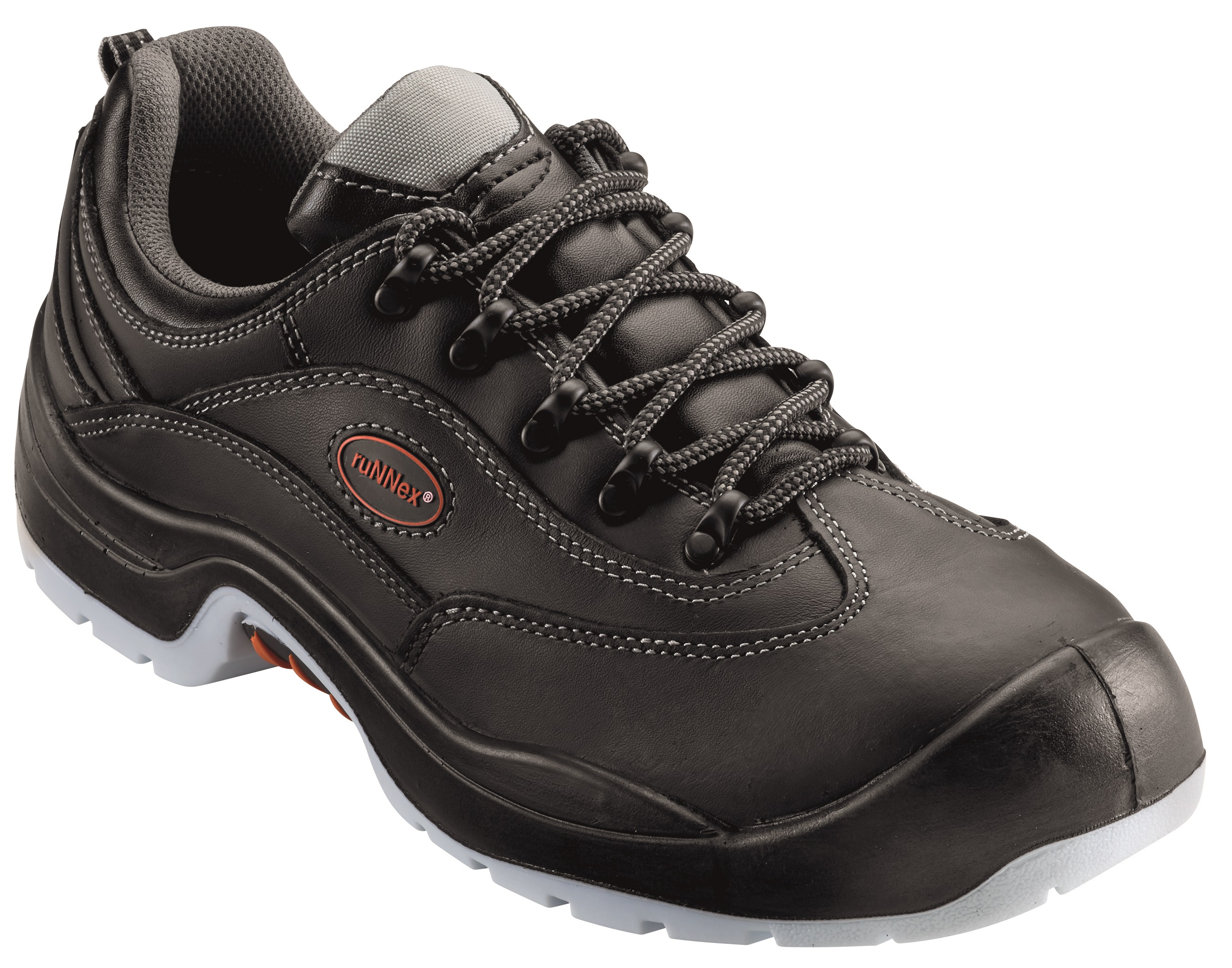 BIG-RUNNEX-Footwear, S3-Sicherheits-Arbeits-Berufs-Schuhe, Halbschuhe, TeamStar, schwarz