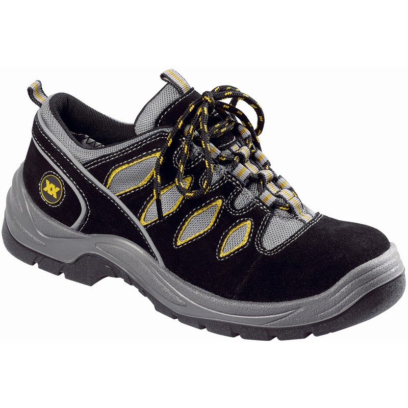 BIG-TEXXOR-Footwear, S1-Sicherheits-Arbeits-Berufs-Schuhe, Halbschuhe, Toulouse, schwarz/grau/gelb