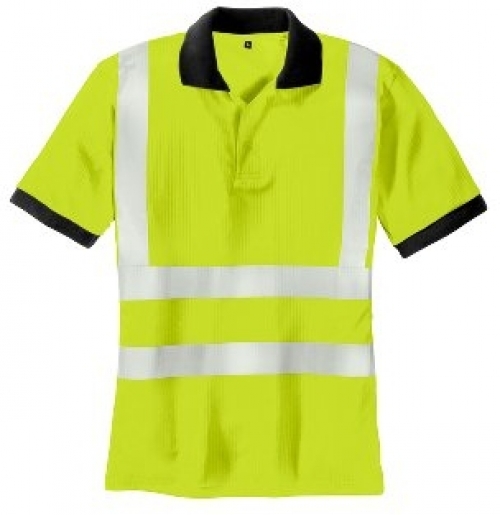 BIG-TEXXOR-Warnschutz, Warn-Polo-Shirt, Sylt, leuchtgelb