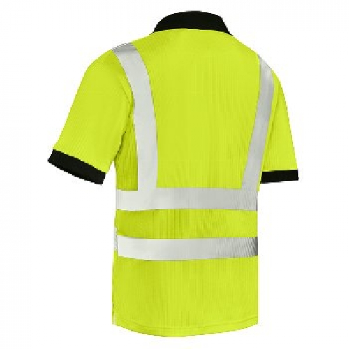BIG-TEXXOR-Warnschutz, Warn-Polo-Shirt, Sylt, leuchtgelb