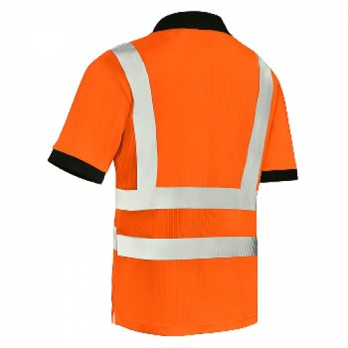 BIG-TEXXOR-Warnschutz, Warn-Polo-Shirt, Sylt, leuchtorange