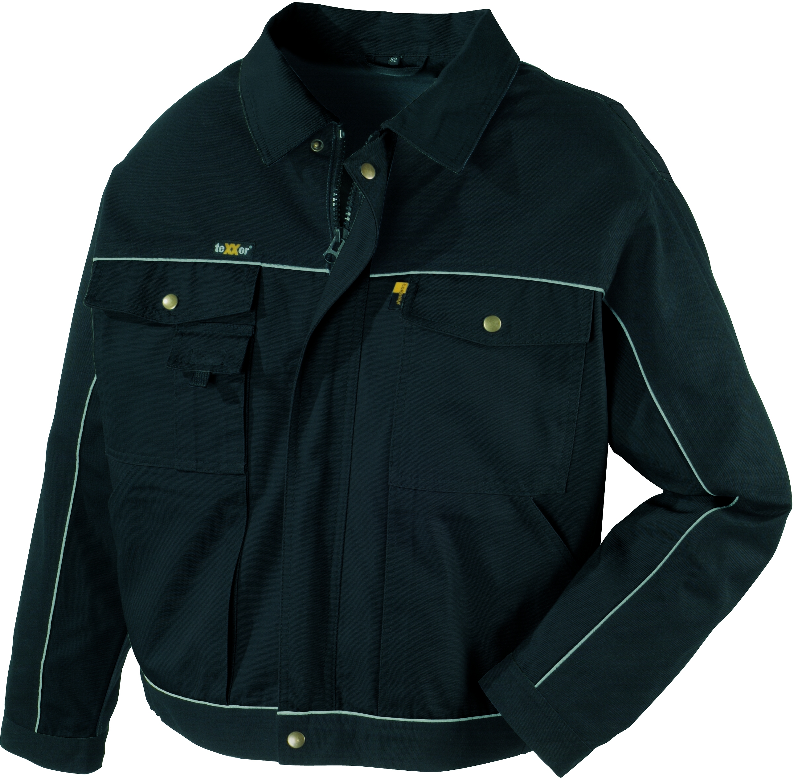 BIG-TEXXOR-Workwear, Canvas-Arbeits-Berufs-Bund-Jacke, Rio, 320g/m², schwarz