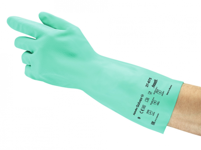 ANSRLL-Einwegschutz, NITRIL-HANDSCHUHE, SOL-VEX, 37-675, grün