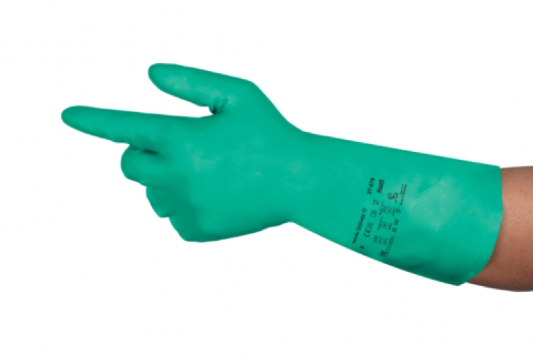 ANSRLL-Einwegschutz, NITRIL-HANDSCHUHE, SOLVEX, 37-676, grün