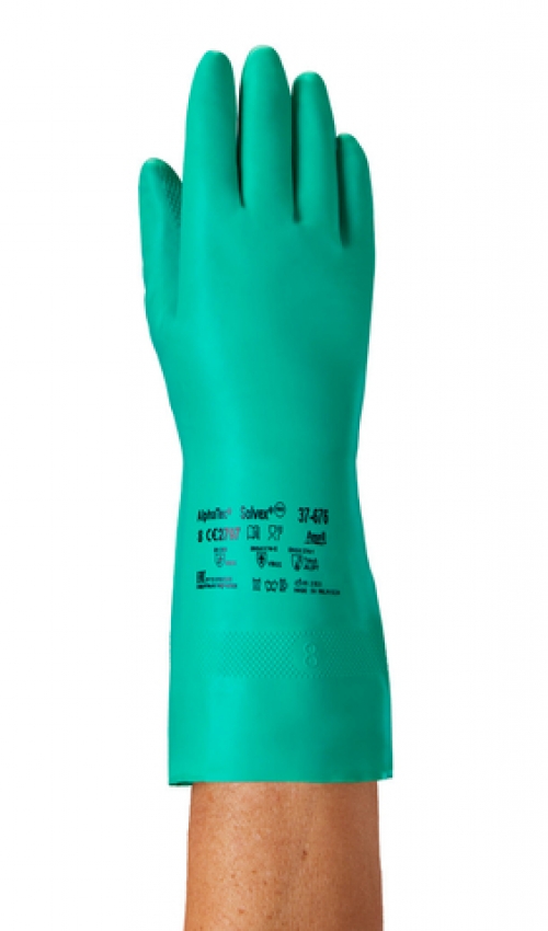 ANSRLL-Einwegschutz, NITRIL-HANDSCHUHE, SOLVEX, 37-676, grün