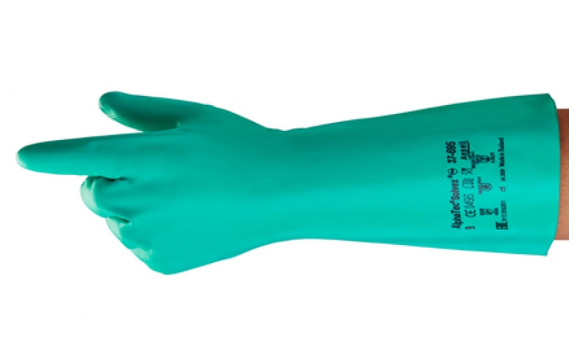 ANSRLL-Einwegschutz, NITRIL-HANDSCHUHE, SOLVEX, 37-695, grün
