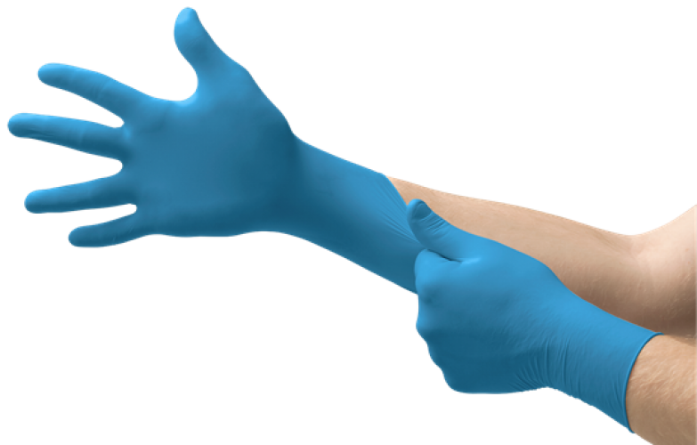ANSRLL-Einwegschutz, Einmal-Einweg-Nitril-Handschuhe, Versatouch, Ungepudert, 92-465, Blau