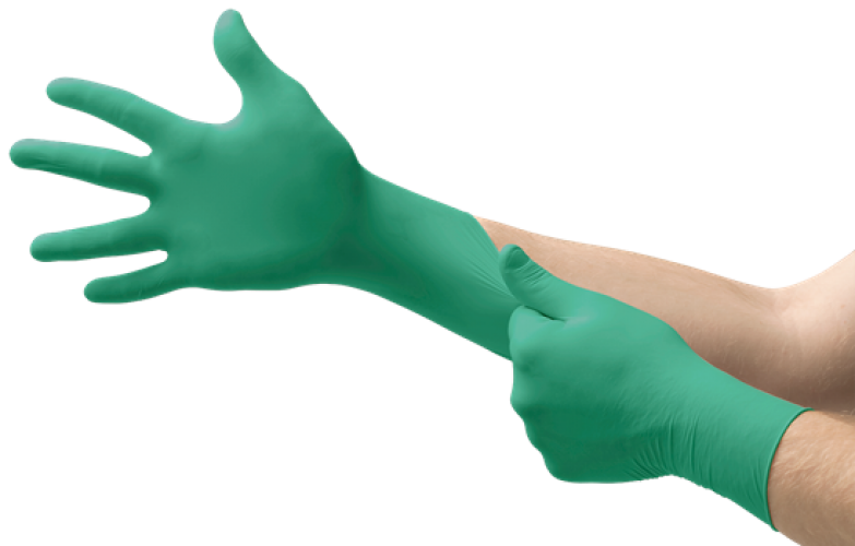 ANSRLL-Einwegschutz, EINWEG-NITRIL-HANDSCHUHE, TOUCHNTUFF, 92-600, Pkg. á 100 Stück, grün