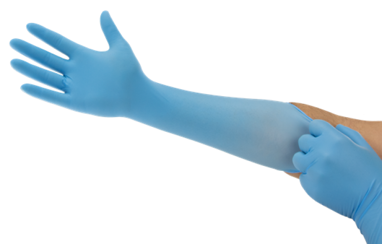 ANSRLL-Einwegschutz, EINWEG-NITRIL-HANDSCHUHE, TOUCHNTUFF, 93-163, PE Beutel. á 50 Stück, VE: 10 Beutel, hellblau