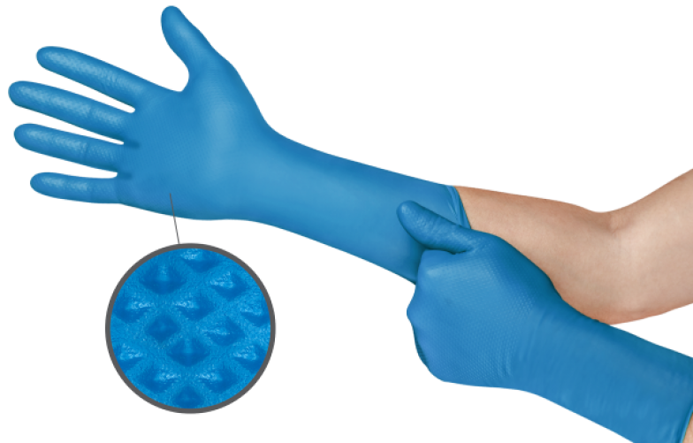 ANSRLL-Einwegschutz, EINWEG-NITRIL-HANDSCHUHE, Microflex, blau, 50/44 Handschuhe/Spender, 10 Spender/Karton