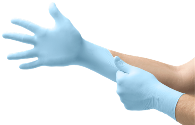 ANSRLL-Einwegschutz, EINWEG-NITRIL-HANDSCHUHE, MICROFLEX, 93-833, blau