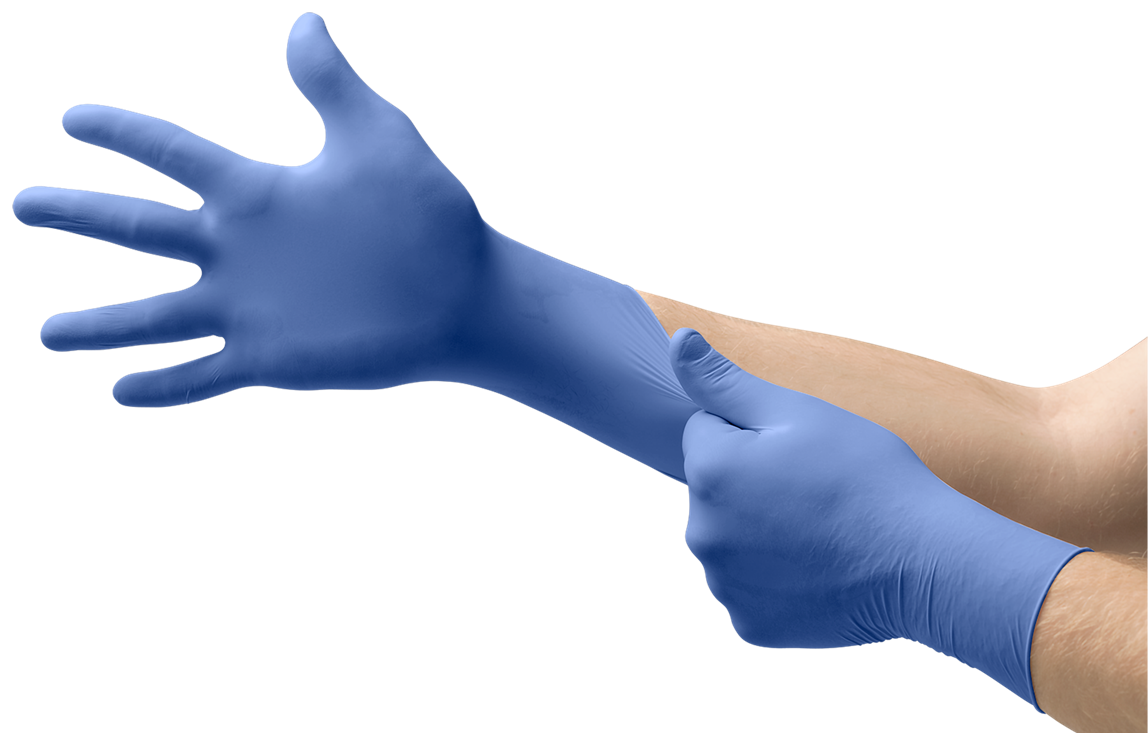 ANSRLL-Einwegschutz, EINWEG-NITRIL-HANDSCHUHE, MICROFLEX, 93-843, blau