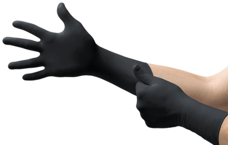 ANSRLL-Einwegschutz, EINWEG-NITRIL-HANDSCHUHE, MICROFLEX, 93-862, Pkg. á 100 Stück, schwarz