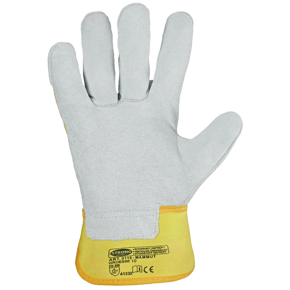 F-STRONGHAND-Handschutz, Rindspaltleder, Arbeitshandschuhe, *MAMMUT*