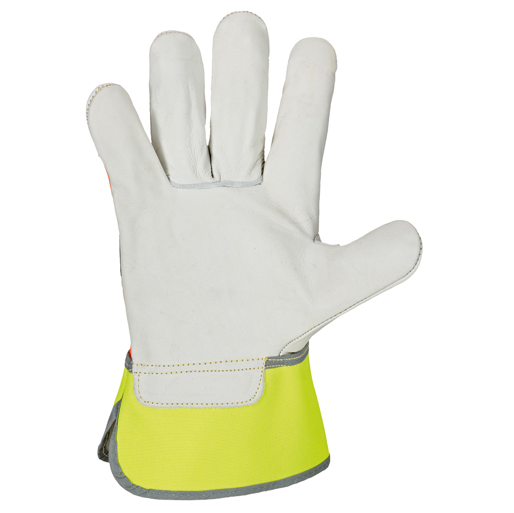 F-STRONGHAND-Handschutz, Rindvollleder, Arbeitshandschuhe, *HI-VIS*