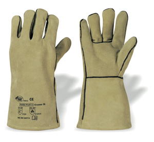 F-STRONGHAND, Rindleder-Arbeits-Handschuhe für Schweißer Welder-P, braun, VE = 12 Paar