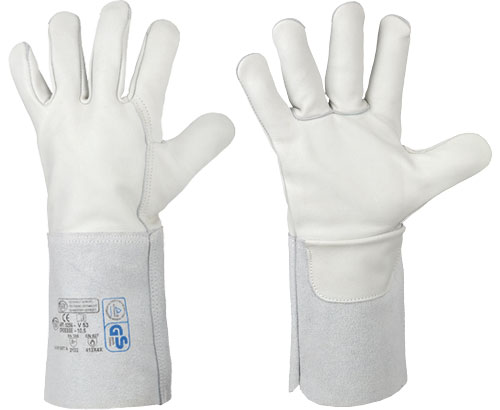 F-STRONGHAND, Rindleder-Arbeits-Handschuhe V 53, weiß, VE = 12 Paar