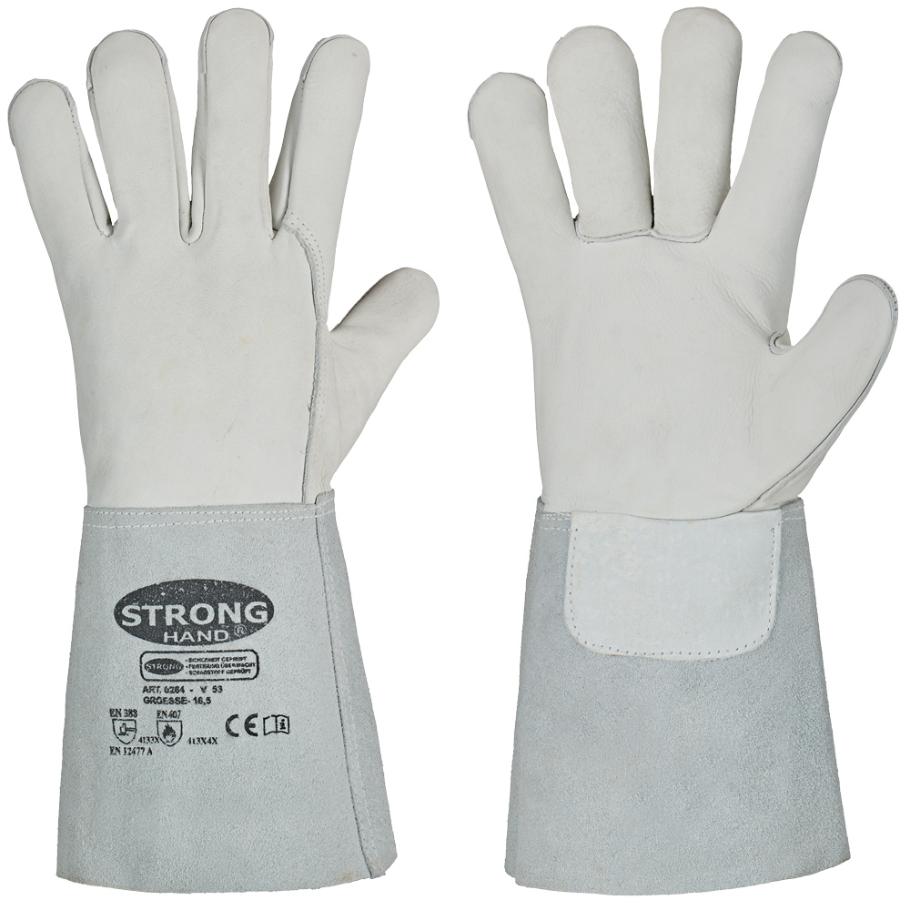 F-STRONGHAND-Handschutz, Schweißer, Rindleder, Arbeitshandschuhe, *V 53*, Pkg.a`12