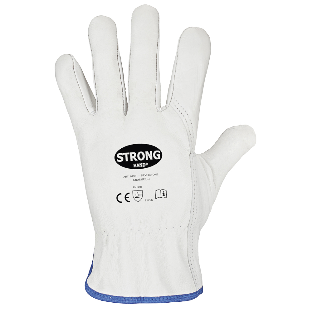 F-STRONGHAND-Handschutz, Rindnappaleder, Arbeitshandschuhe, Driver,*SILVERSTONE*