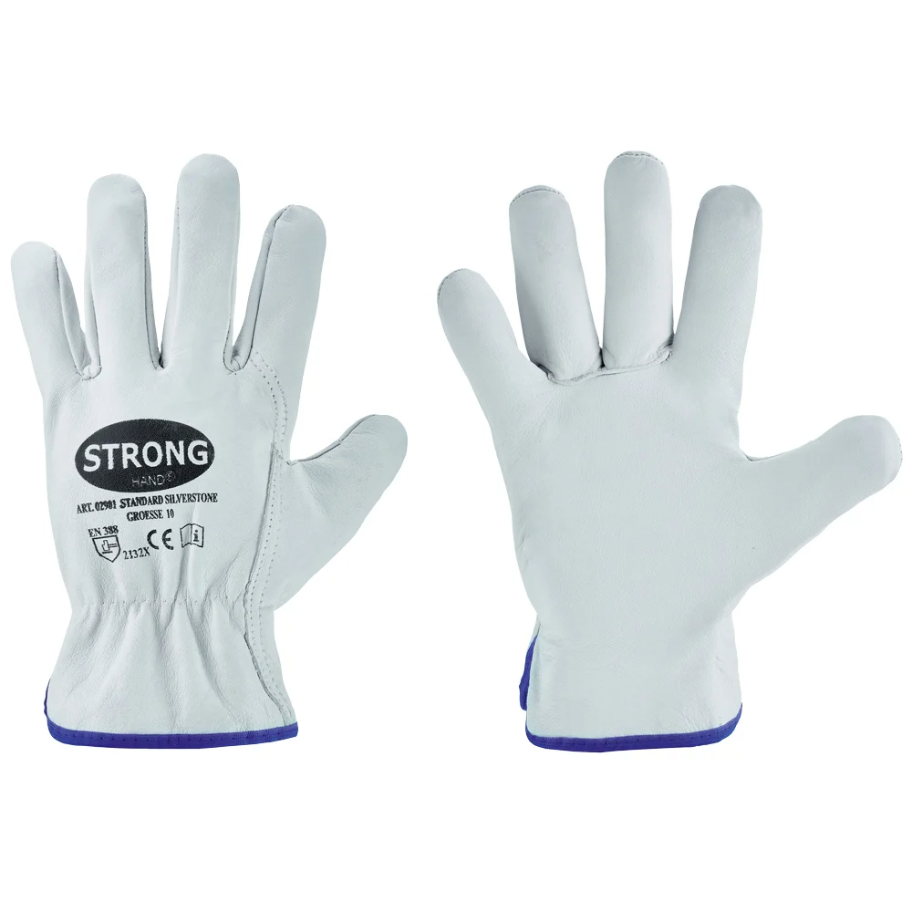 F-STRONGHAND-Handschutz, Büffelleder, Arbeitshandschuhe, Driver,*STANDARD SILVERSTONE*, Pkg.a`12