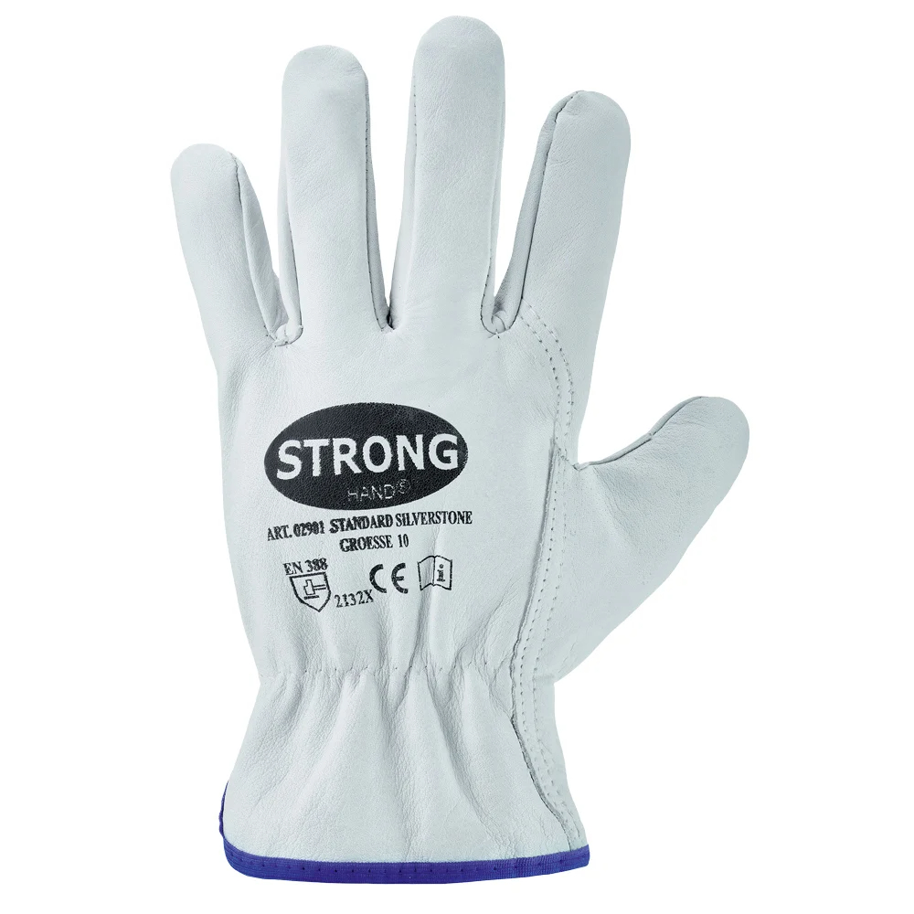 F-STRONGHAND-Handschutz, Büffelleder, Arbeitshandschuhe, Driver,*STANDARD SILVERSTONE*, Pkg.a`12