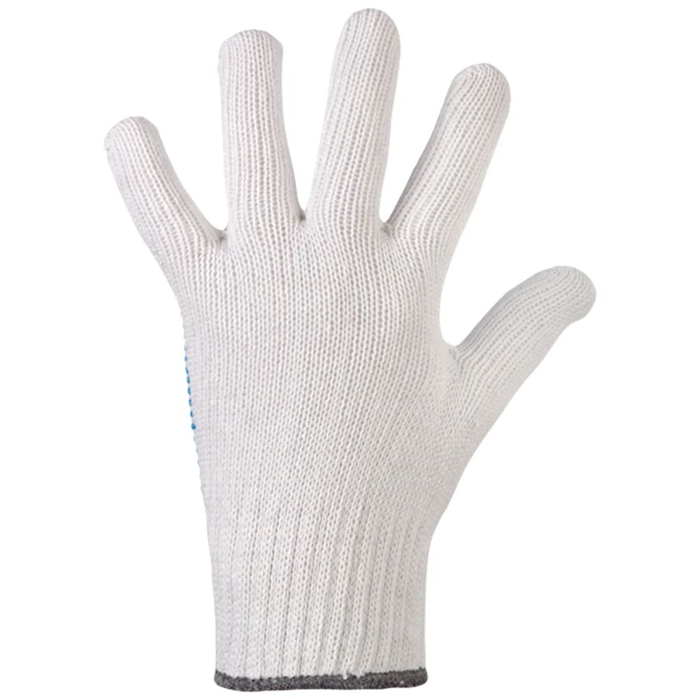 F-STRONGHAND-Handschutz, Strick, mit Noppen, Arbeitshandschuhe, *KORLA*,  weiß/blau