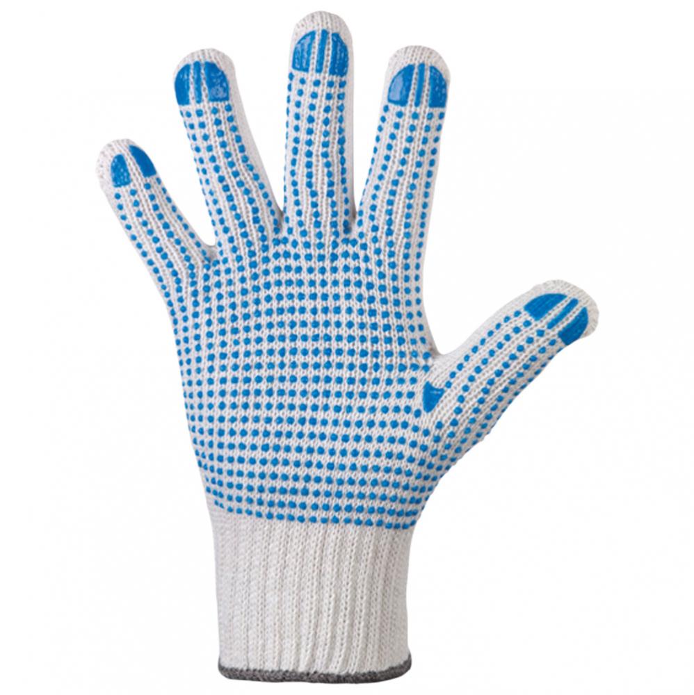F-STRONGHAND-Handschutz, Strick, mit Noppen, Arbeitshandschuhe, *KORLA*,  weiß/blau