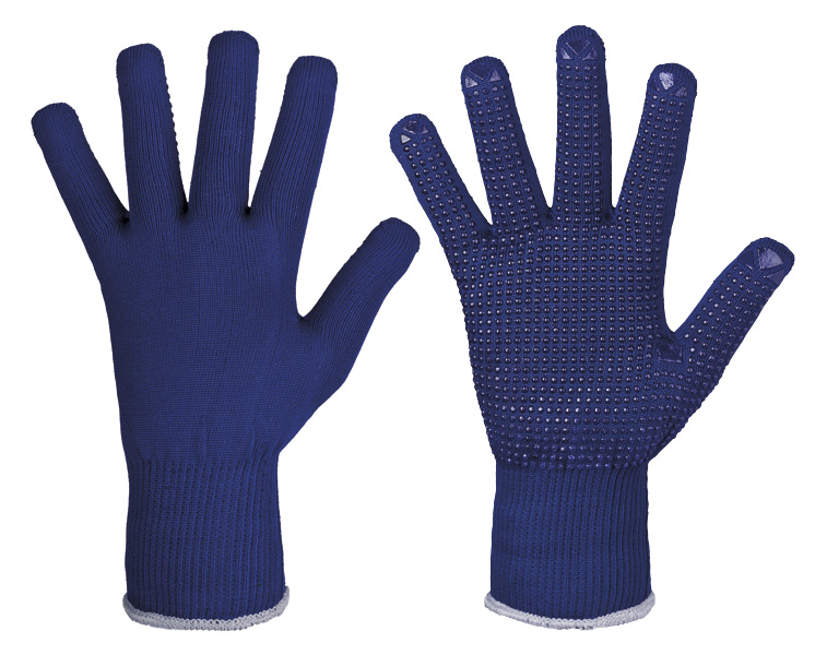 F-STRONGHAND, Strick-Arbeits-Handschuhe Zibo, blau, VE = 12 Paar