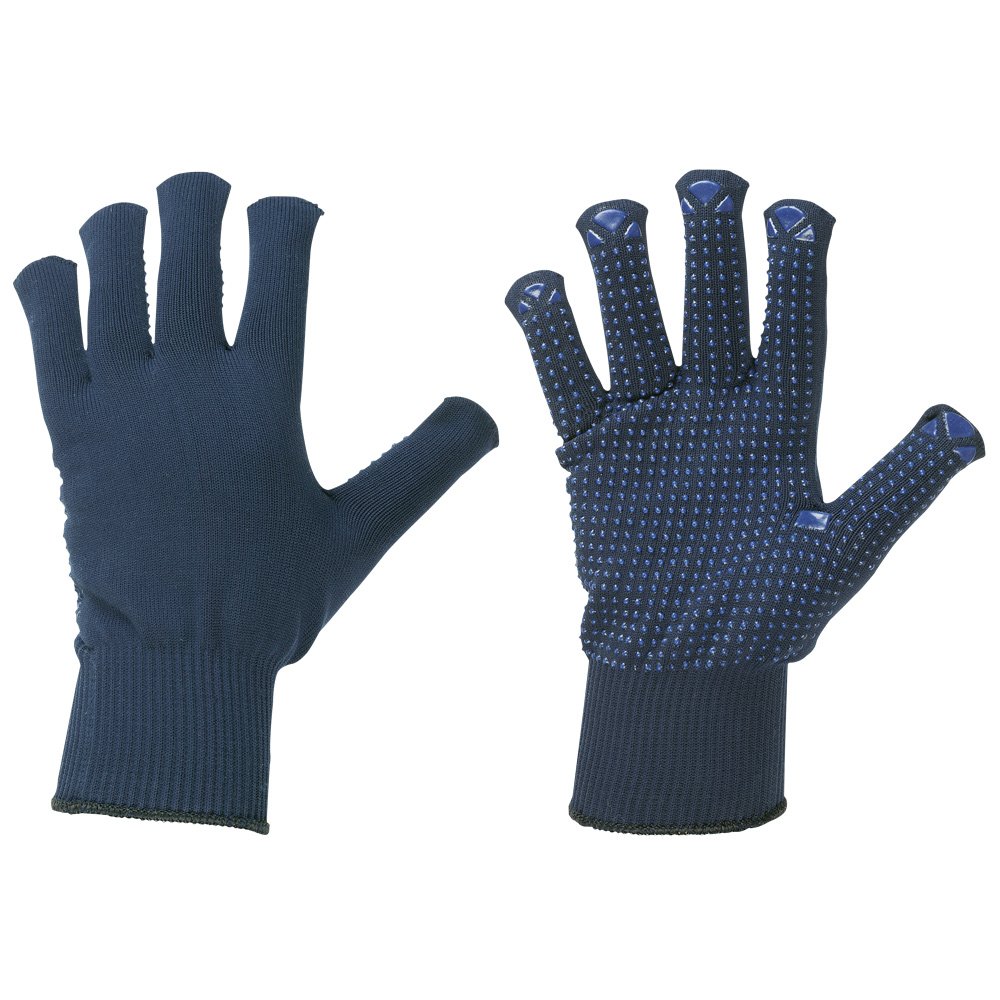 F-STRONGHAND-Handschutz, Strick, mit Noppen, Arbeitshandschuhe, *HENAN*, Pkg.a`12 , blau