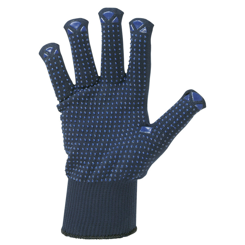 F-STRONGHAND-Handschutz, Strick, mit Noppen, Arbeitshandschuhe, *HENAN*, Pkg.a`12 , blau