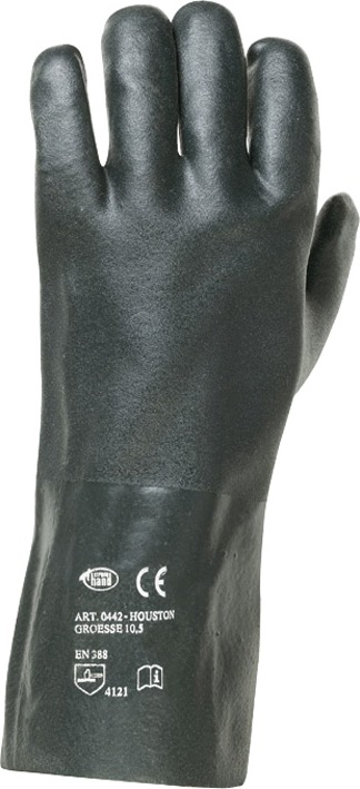 F-FELDTMANN, PVC-Arbeits-Handschuhe HOUSTON, schwarz, VE = 12 Paar