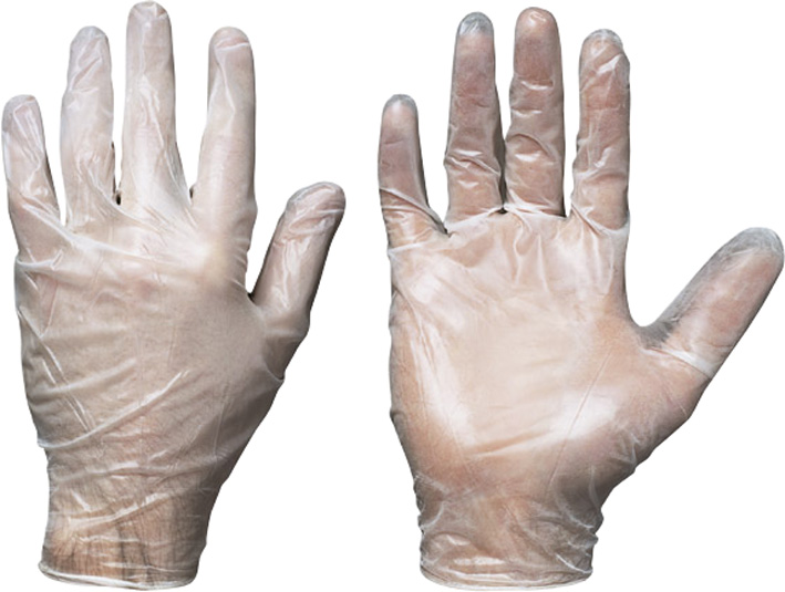 F-STRONGHAND-Hygiene, Einweghandschuhe, Einmal-Vinyl-Untersuchungs-Handschuhe, puderfrei, *SANYA*, transparent