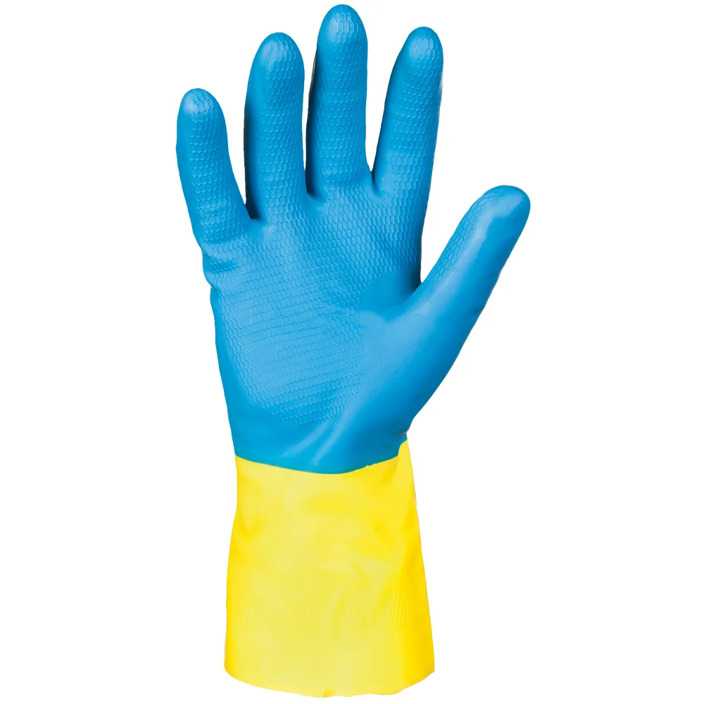 F-STRONGHAND-Handschutz, Chemikalienschutz, Latex, Arbeitshandschuhe, *KENORA*, blau
