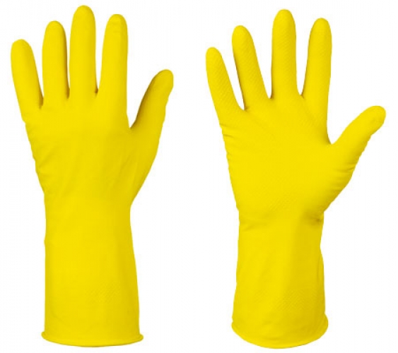 F-STRONGHAND-Handschutz, Haushaltshandschuhe, Latex, Arbeitshandschuhe, *KASAN*, gelb