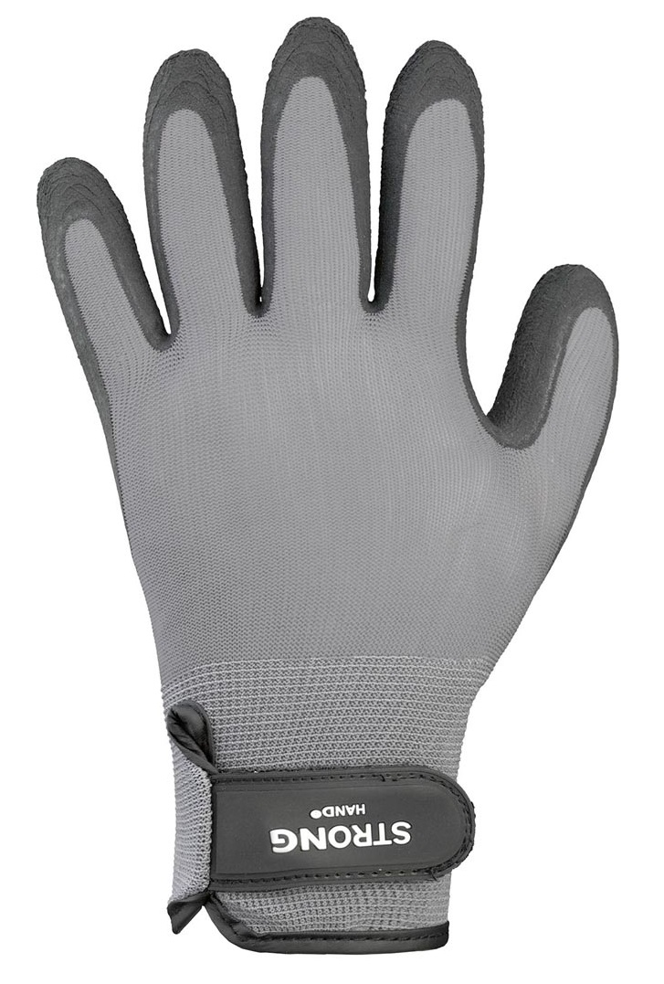 F-STRONGHAND, Latex, Arbeitshandschuhe, *FASTGRIP*, VE = 12 Paar , grau/schwarz