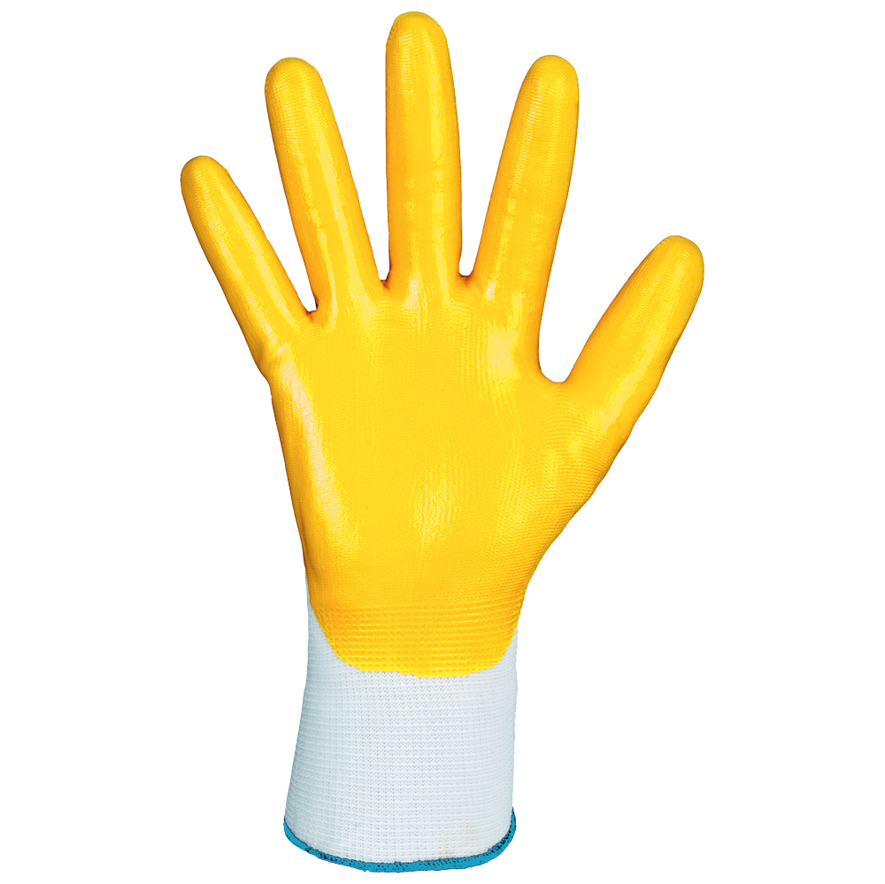 F-STRONGHAND-Handschutz, Nitril, Arbeitshandschuhe, *AMUR*, Pkg.a`12, gelb