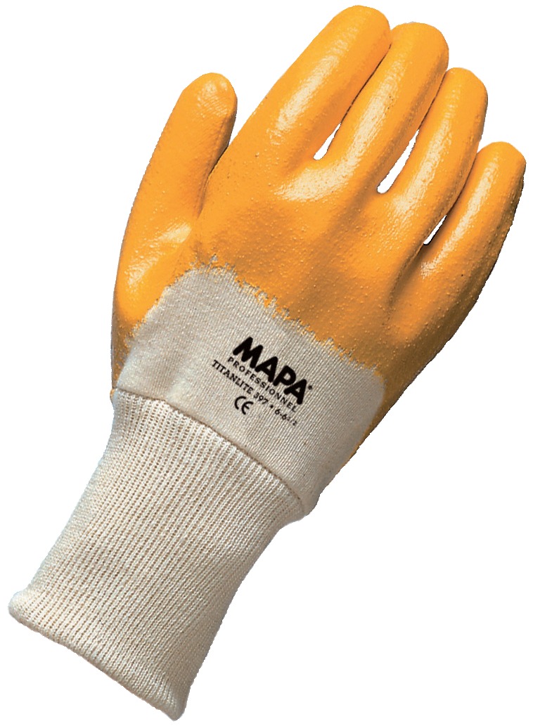 F-STRONGHAND-Handschutz, Nitril-Arbeits-Handschuhe TITANLITE 397, gelb, Pkg.a`12