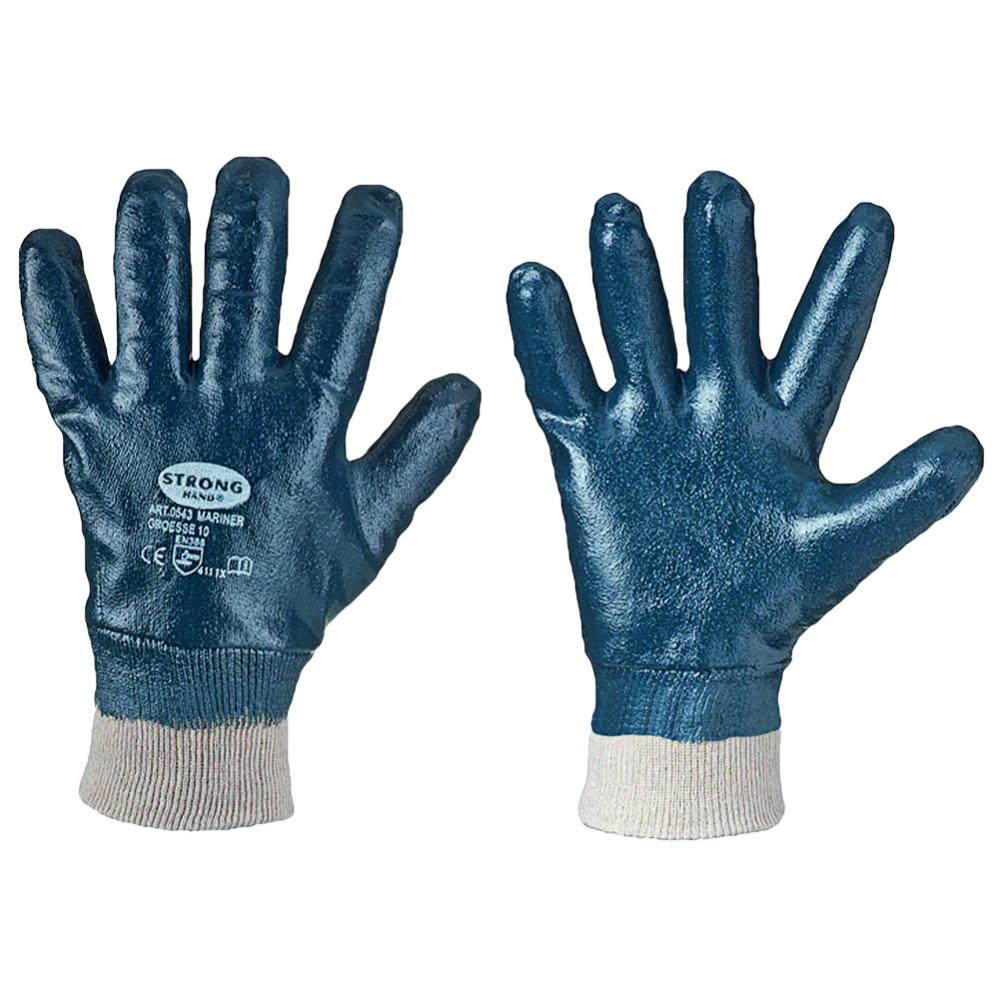 F-STRONGHAND-Handschutz, Nitril, Arbeitshandschuhe, *MARINER*, blau