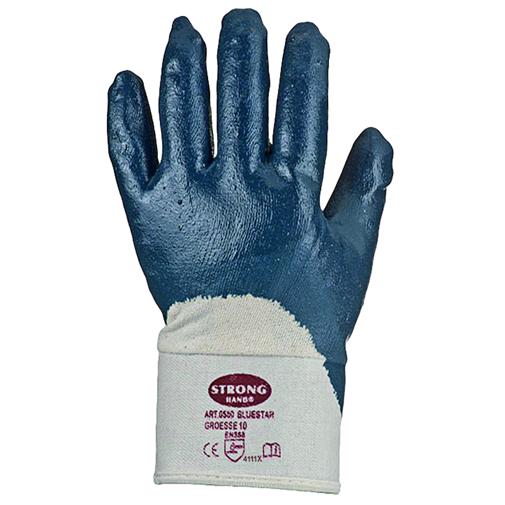 F-STRONGHAND-Handschutz, Nitril, Arbeitshandschuhe, *BLUESTAR*, blau