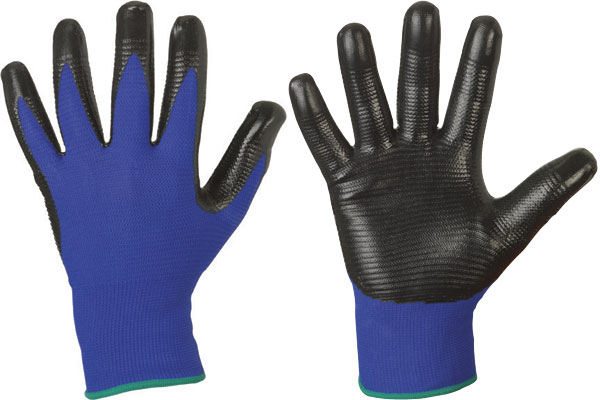 F-STRONGHAND, Feinstrick-Arbeits-Handschuhe PROFILGRIP, blau, VE = 12 Paar