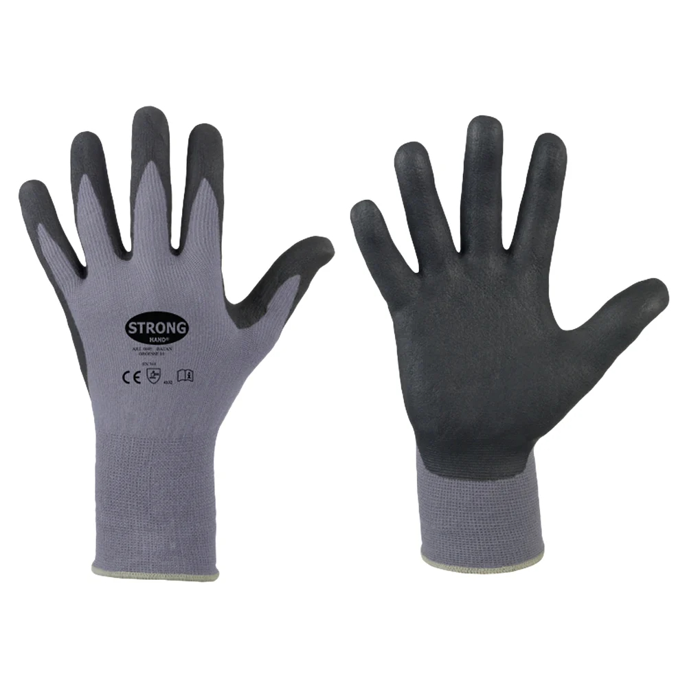 F-STRONGHAND-Handschutz, Nitril, Arbeitshandschuhe, *BATAN*, grau/schwarz