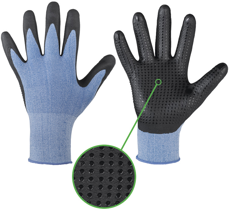 F-STRONGHAND, Nitril-Arbeits-Handschuhe HANTING, blau, VE = 12 Paar