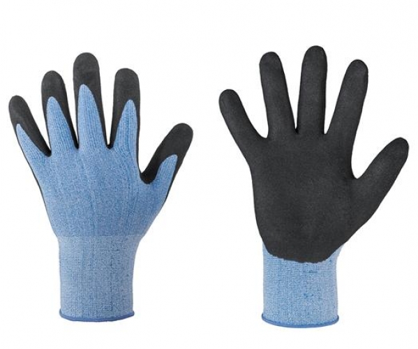 Gr.6 F-STRONGHAND, Polyester, Nitrilbeschichtung, Arbeitshandschuhe, *PORTLAND*, VE: 144 Paar, blau