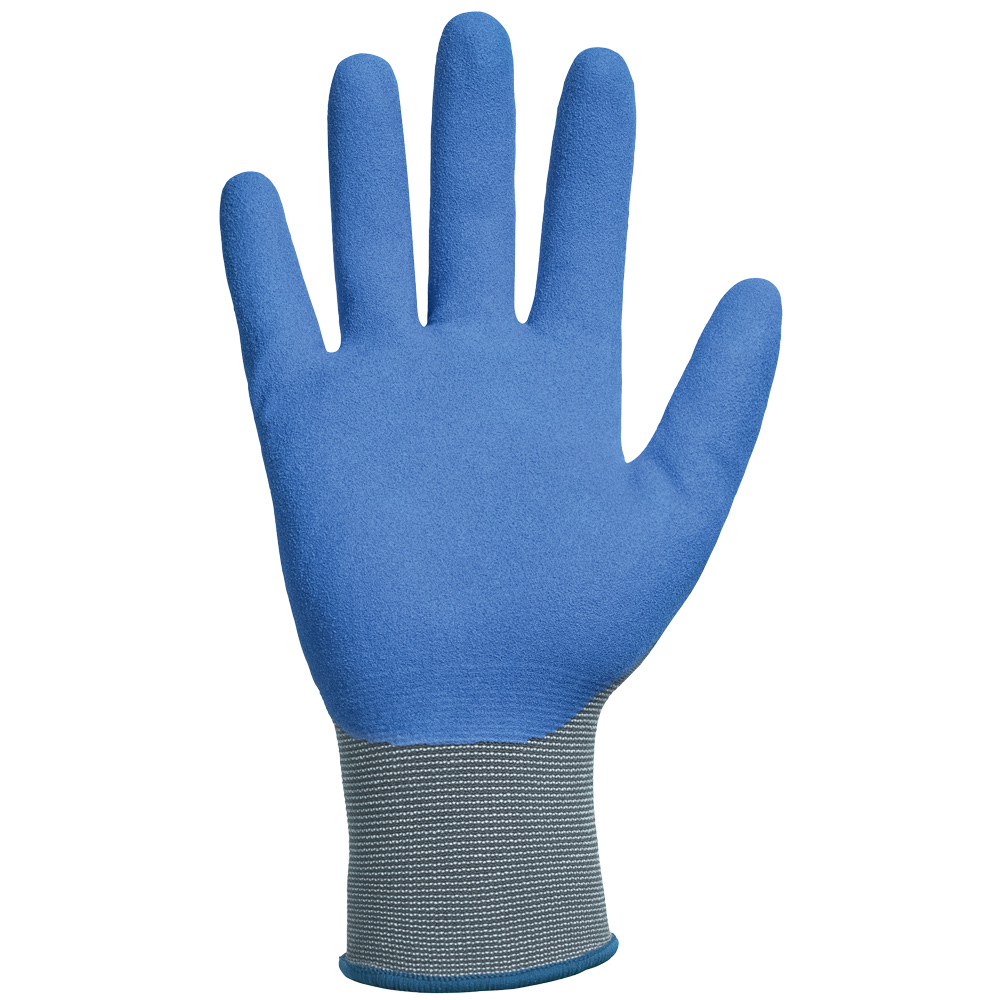 F-STRONGHAND-Handschutz, Nylon, Nitrilbeschichtung, Arbeitshandschuhe,*BLUE MOUNTAINS*, Pkg.a`12, grau/blau