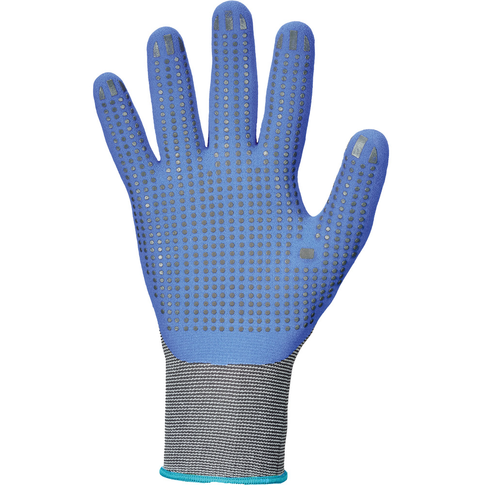 F-STRONGHAND-Handschutz, Nylon, Nitrilbeschichtung, Arbeitshandschuhe,*BIG BEND*, Pkg.a`12, grau/blau
