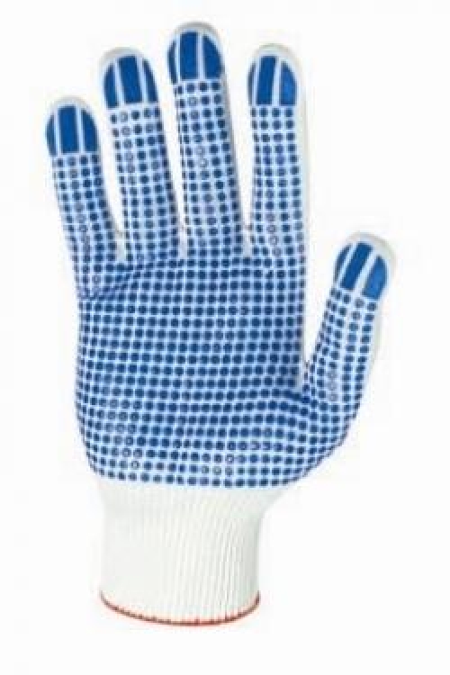 Feldtmann POLYAMID Baumwollhandschuhe Feinstrickhandschuhe Arbeitshandschuhe ISAR weiß blau VE 12 Paar