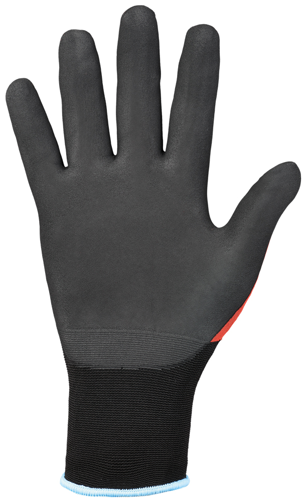 F-STRONGHAND-Handschutz, Nylon, Nitrilbeschichtung, Arbeitshandschuhe,*PRECISOR*, Pkg.a`12, rot/schwarz