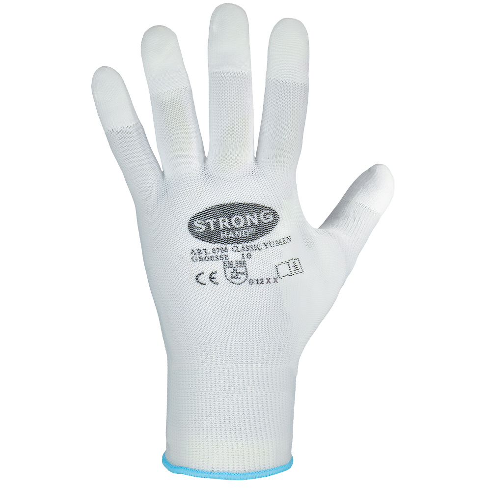 Gr.11 F-STRONGHAND, Nylon, PU beschichtet, Arbeitshandschuhe, *YUMEN*, VE: 240 Paar, weiß