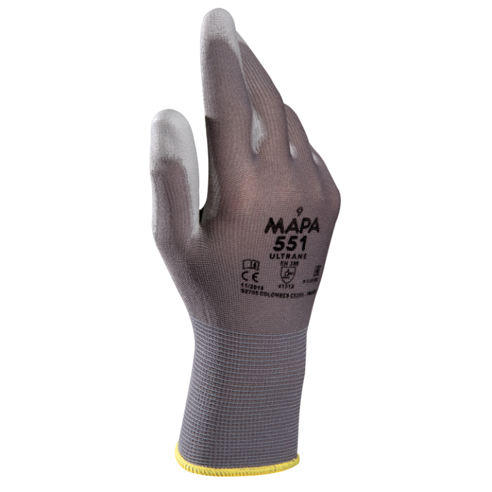F-MAPA-Handschutz, Nylon, PU beschichtet, Arbeitshandschuhe, *ULTRANE 551*, grau